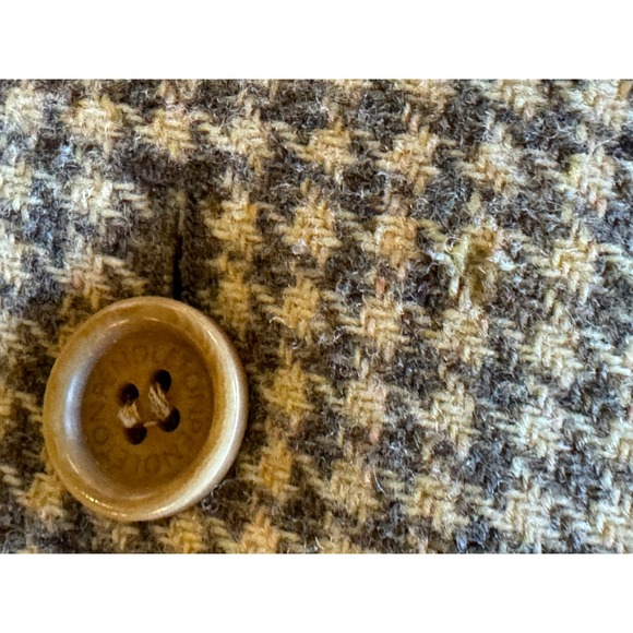 Pendleton Blazer Women XL Brown Tan Houndstooth Wool Jacket Vintage Preppy Retro - Picture 7 of 11